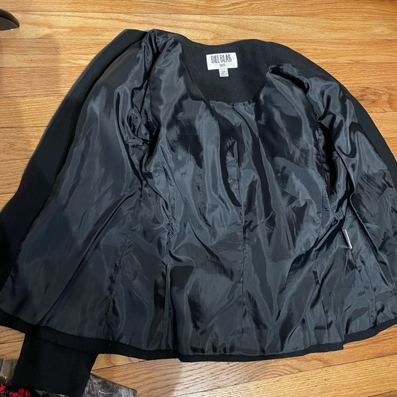 Vintage y2k Bill Blass Wool Zip Mock Fit Flare Ligh weight Work Winter Fall Rave - Picture 6 of 7